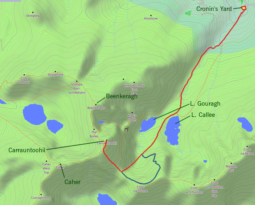 My route up to Carrauntoohil